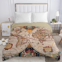 1pc duvet cover doublequeenking 220x24090135150 3d bedding comforterquiltblanket cover with zipper vintage map