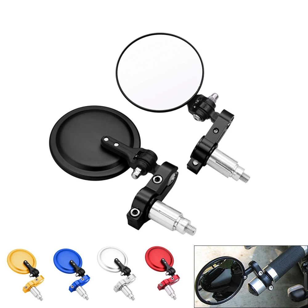 Универсальное зеркало для ручки мотоцикла алюминиевые наконечники зеркал