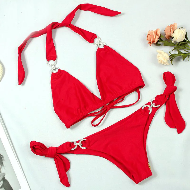 Новый сексуальный купальник с бриллиантами Bikin Кристальный пуш ап бразильские