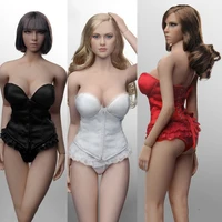 hotplus 16th scale black sexy leather lingerie one piece clothes for 12 collectible female action figure diy