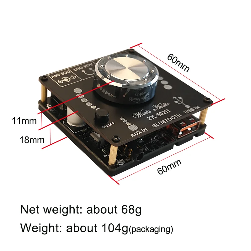 Цифровой усилитель мощности ZK 502H HIFI Bluetooth 5 0 TPA3116D2 Плата усилителя звука 50WX2 стерео
