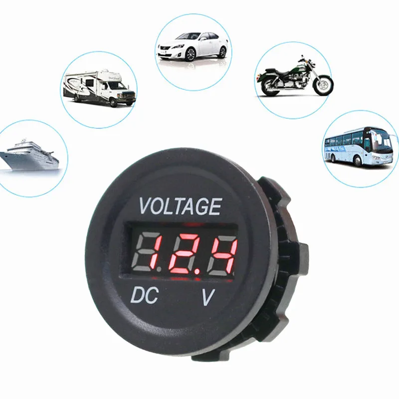 1 шт. цифровой вольтметр Амперметр для автомобиля мотоцикла постоянного тока 5в