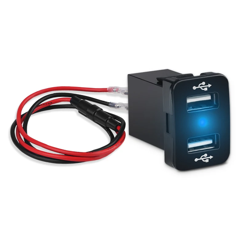 1 шт. автомобильное зарядное устройство для Toyota 5 В 4 2 А с двумя USB портами + 12 24 со