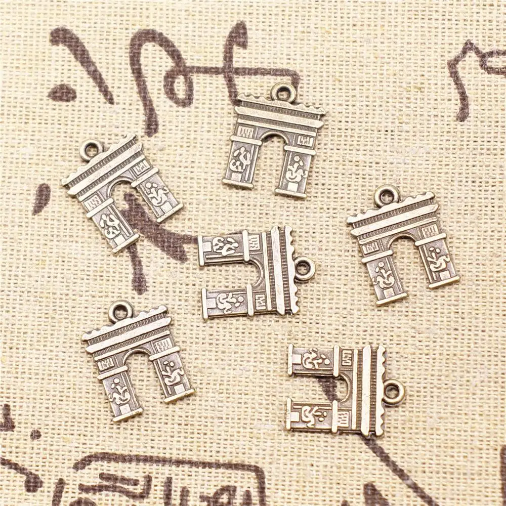 

Cute Charms For Bracelet 10pcs 18x15mm Antique Bronze Color Arc De Triomphe Charms
