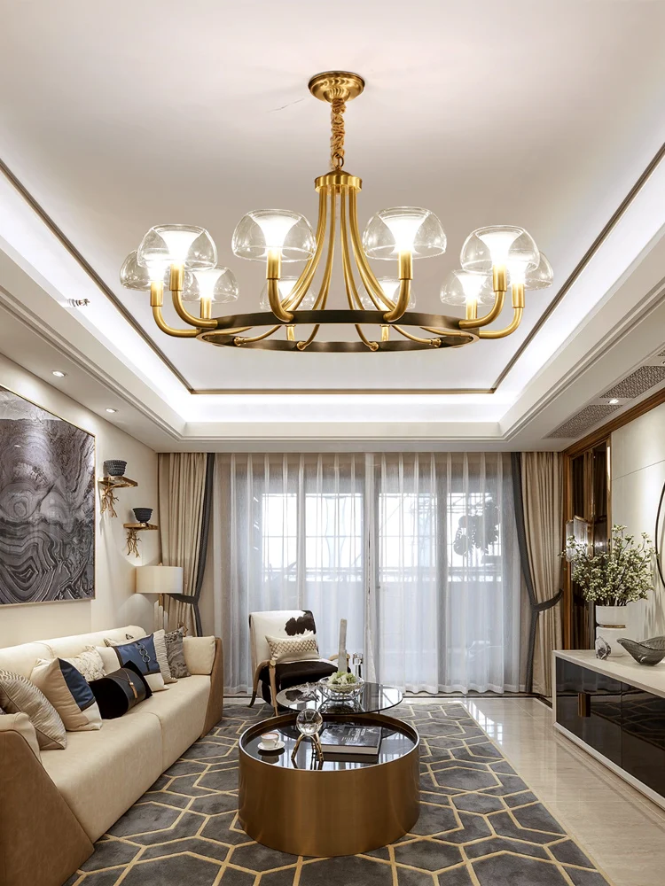 

Modern Luxury Copper Creative Chandelier Lighting For Living/Dining Room American Light Nordic Lighting Fixture Indoor Lights