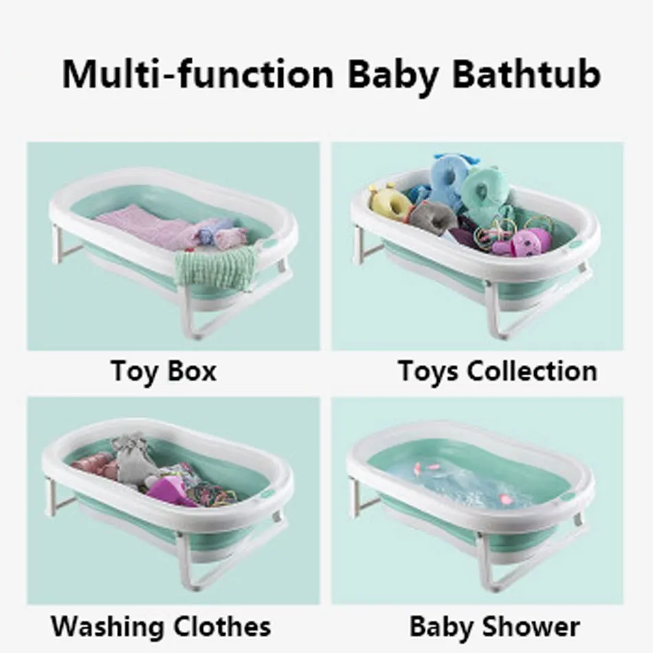 Складная Ванна для новорожденных портативная душа с нескользящей подушкой