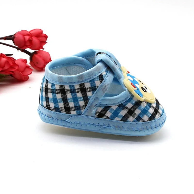 

Infant Baby Shoes Cartoon Pattern Plaid Anti-Slip Shoes Casual Walking Shoe Toddler Soft Soled First Walkers 0-24M Newborn Gifts