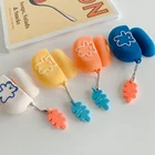 Чехол для наушников с милым корейским медведем, мягкий силиконовый чехол с крючком для студийных наушников