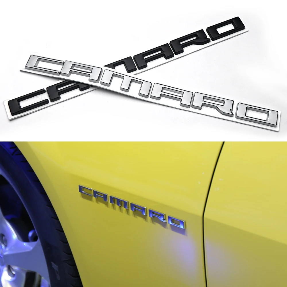 

Car 3D Metal CAMARO Emblem Decal Fender Side Body Sticker For Chevrolet Cruze Lacetti Captiva SS Sonic Spark Sail Aveo Malibu