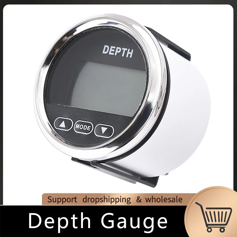 52MM Depth Gauge Pulse Signal Digital Meter Waterproof Rang 100M With White Backlight For Yacht Marine Boat | Автомобили и