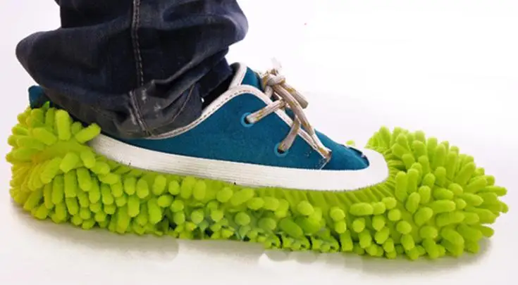 

Novetly 1pc Dust Mop Slipper House Cleaner Lazy Floor Dusting Cleaning Foot Shoe Cover 5 Colors