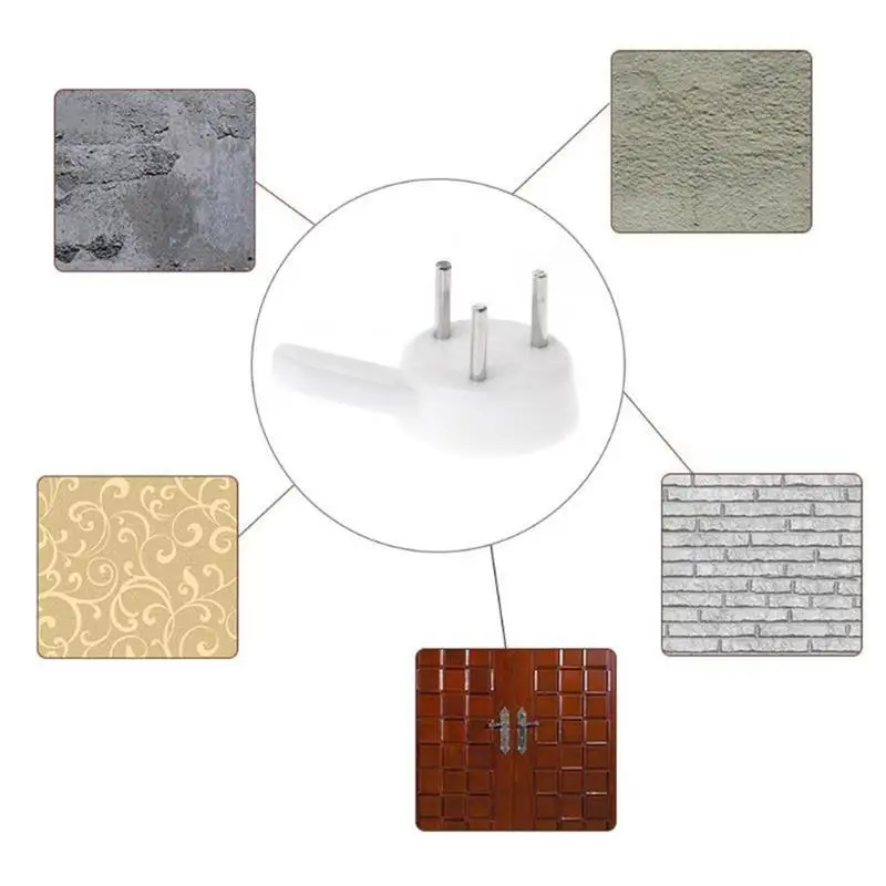 

1 set Wall Mount Picture frame hook seamless needle Plastic Hook photo decor Wall nail frame home hanger clock R2A4