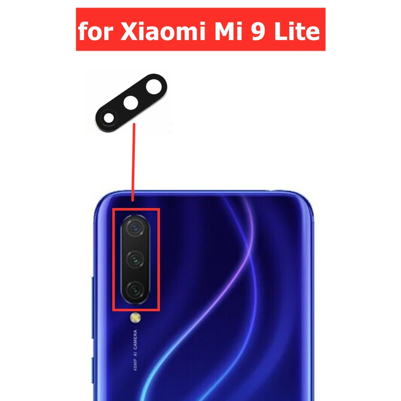 Стекло для задней камеры Xiaomi Mi 9 Lite 2 шт. стекло с клеем 3m Mi9 замена запасной части