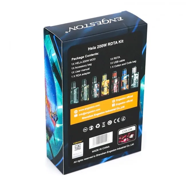 Engeston 200W VW TC Box Mod Vapes Fashion Support Dual 18650 Battery Electronic Cigarette RDA RTA RDTA vs Thor | Электроника