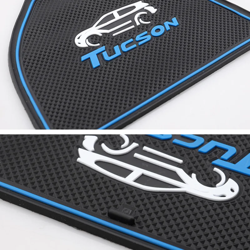 

For Hyundai Tucson TL 2015-2020 Car Luminous Door Mat Rubber Mat Interior Cup Cushion Dust Mat Lnterior Anti Slip Gate Slot Mat
