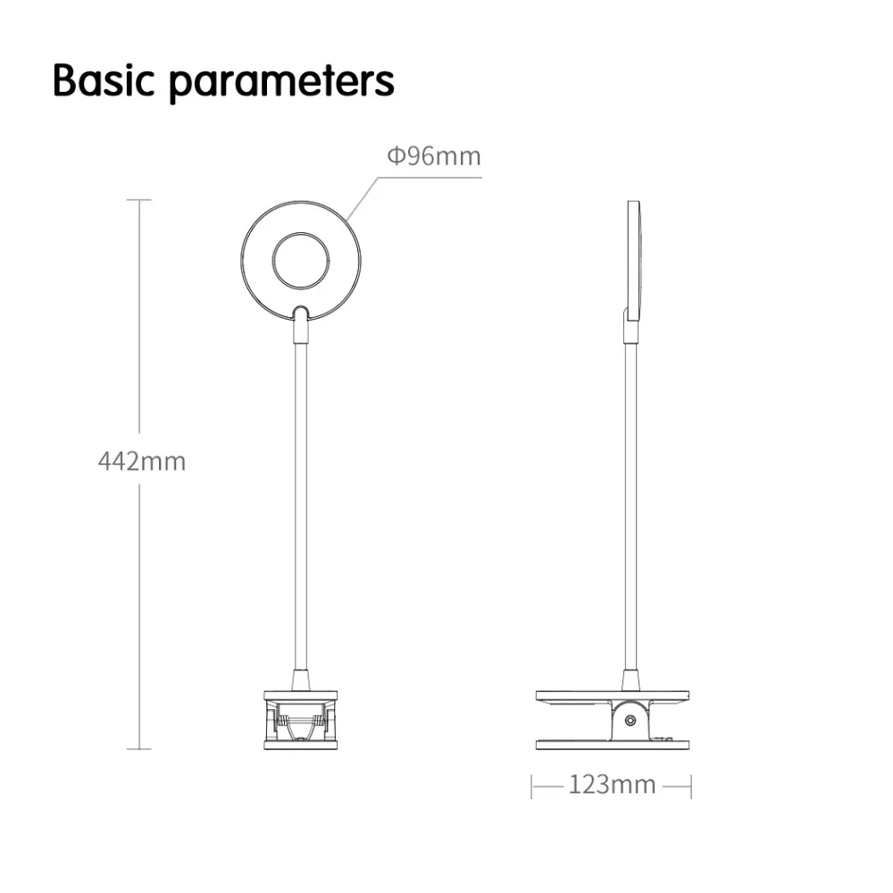 Yee светильник светодиодный настольная лампа клип Ночной USB Перезаряжаемый 360