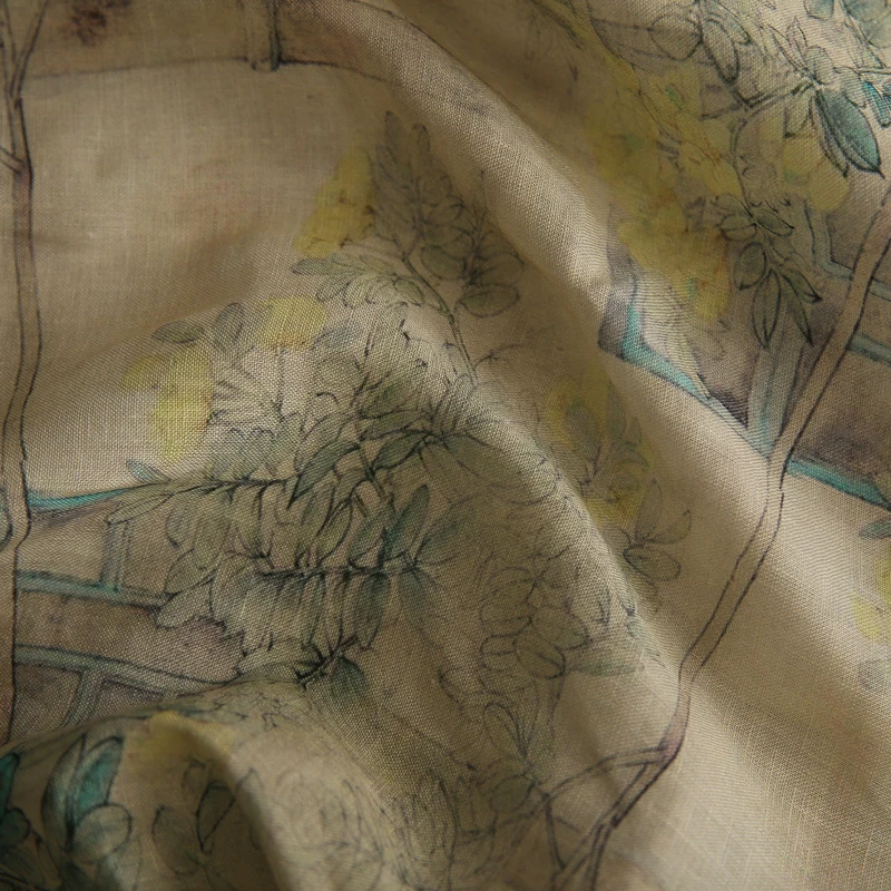 

Antique Style Artistic Designer Clothing Fabric Printing Custom Robe Shirt Dress Cloth