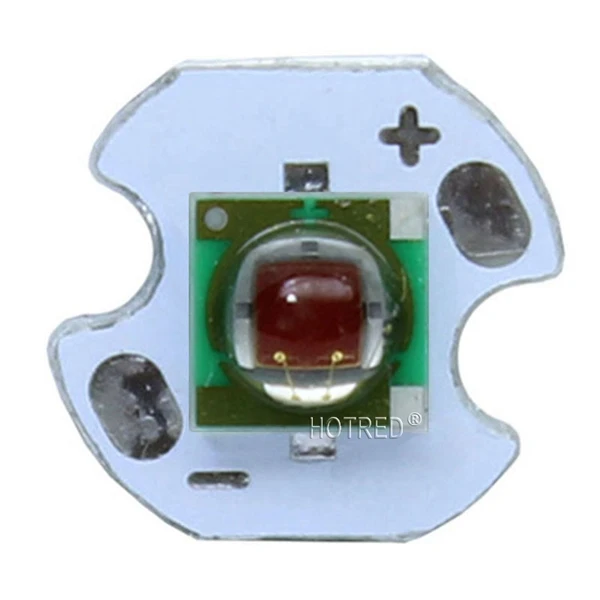 10 шт. Cree XPE XP-E R3 1-3 Вт 3535 красный светодиодный эмиттер красный 620-625nm светодиодный растения растут излучатель с 20/16/14/8 мм печатной платы - Испускаемый цвет: With 8mm PCB