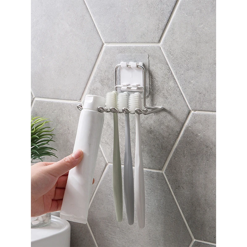 Держатель для ванной зубной щетки из нержавеющей стали настенный держатель
