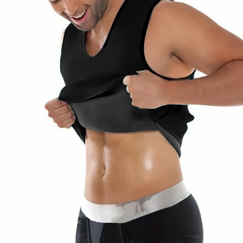 Мужская корректирующая одежда для тела корсет майка рубашка Неопреновая сауна