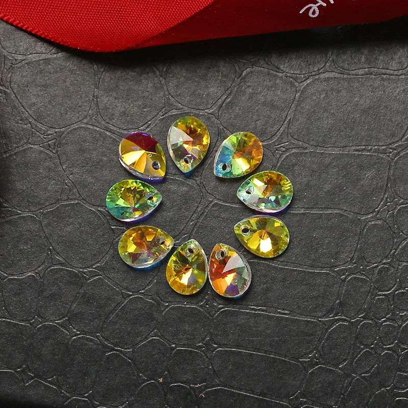 3-7x10mm-25pcs Лучшее качество, кулон, хрустальные бусины, цветок, медведь, слеза, форма капли, граненые стеклянные бусины для самостоятельного изготовления ювелирных изделий, ожерелья, серьги - Цвет: 3-7x10mm-25pcs