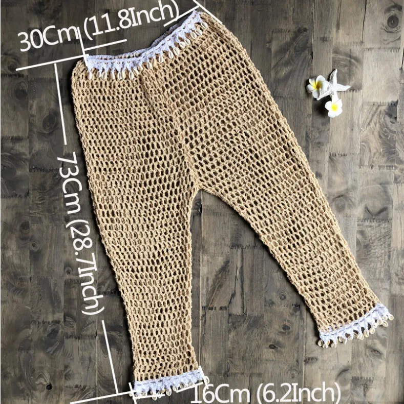 

Bikini Cover Up Beach Dress Bathing Suit 2021 Outings For Women Summer Clothes New Mesh Leisure Pants Female Sexy Hollow Shell