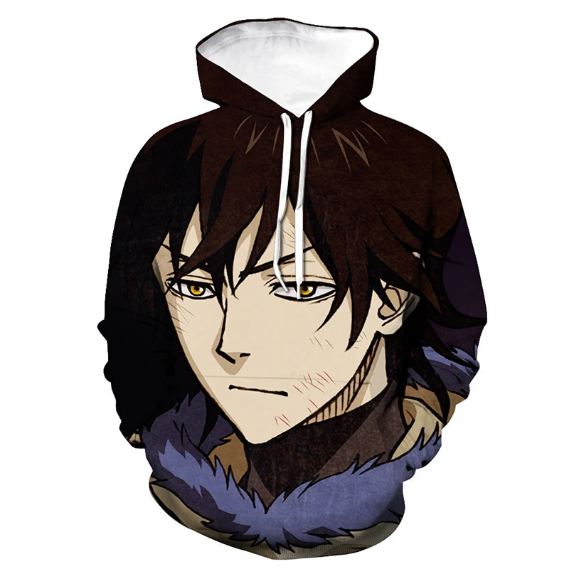 

Trendy Anime Hoodies Black Clover Cosplay Hooded Sweatshirt Figure 3D Printed Pullover Men Women Casual Fashion Hoodie Tops Coat