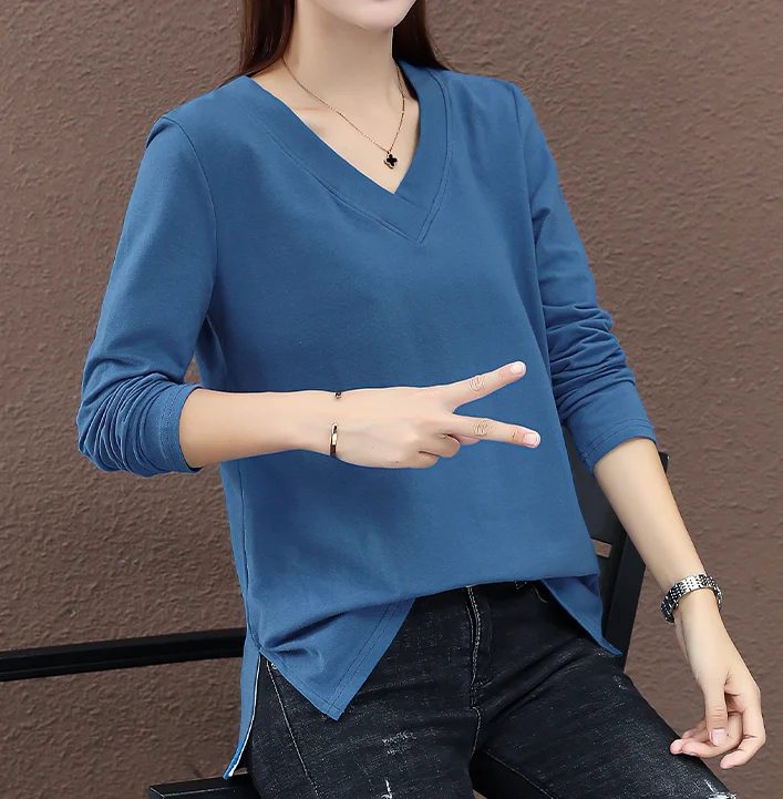 

Winter Long Sleeve T shirt Women Tops Tshirt Women T-shirt O-neck Loose Black