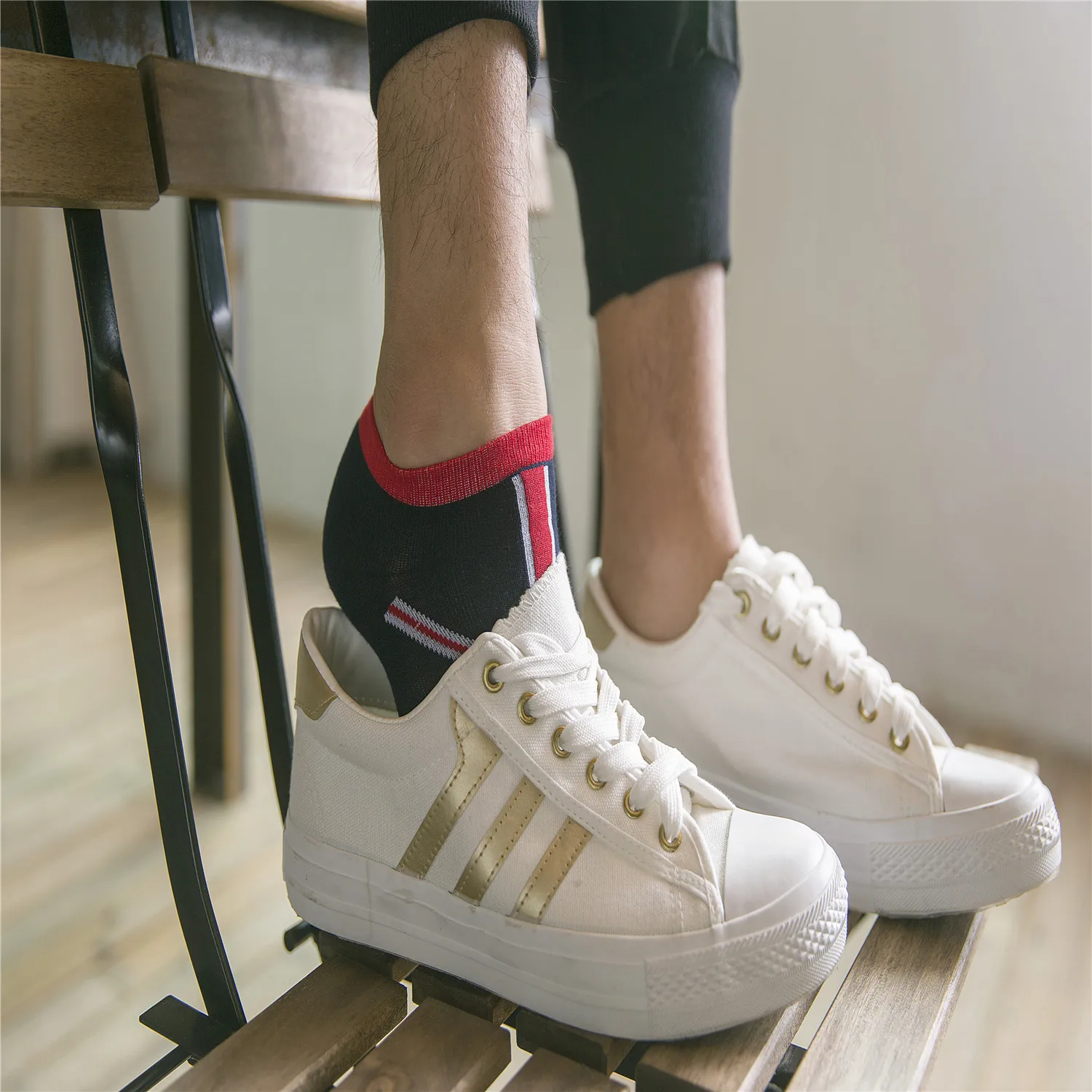 Летние носки из чистого хлопка мужские носки-лодочки короткие рисовые персонажи