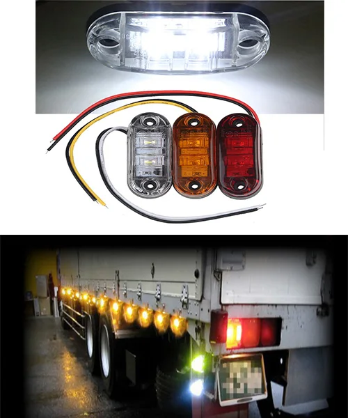 2Pcs 12V/24V Car Truck Trailer Piranha LED Side Marker Blinker Light Lamp Bulb Turn Signals Accessories hot sale | Автомобили и