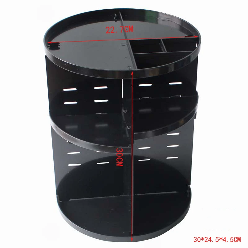 LIYIMENG вращающийся на 360 градусов Органайзер для макияжа портативный ящик хранения