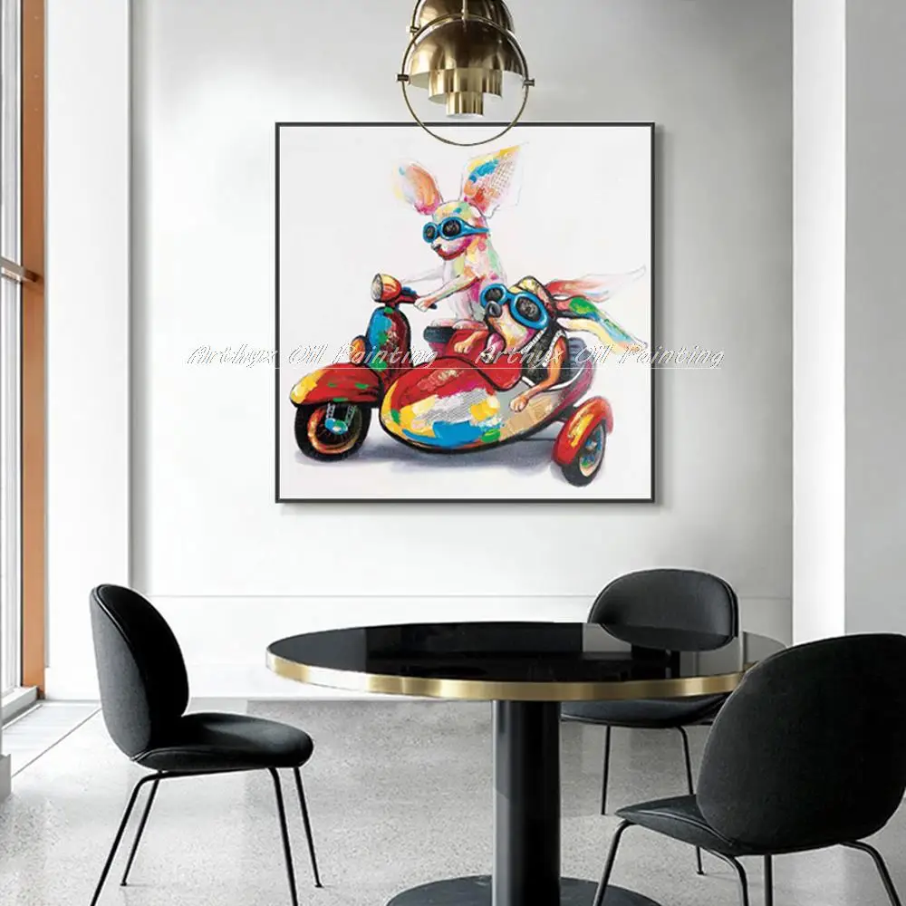 Артикс поп-арт ручная роспись собака картина маслом на холсте современная