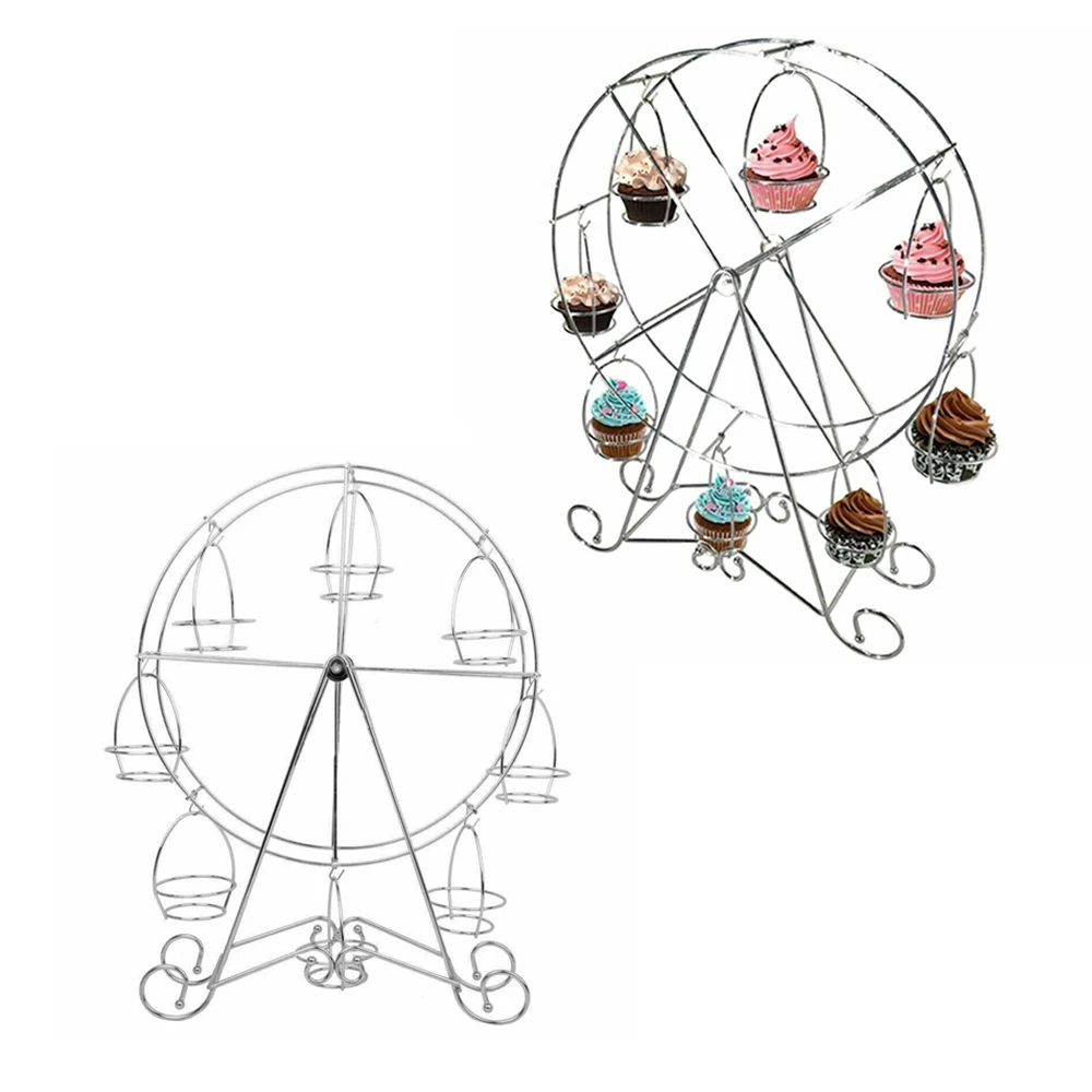 Подставка для торта с 8 колесами обозрения подставка кексов Серебряный держатель