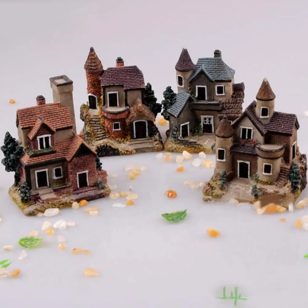 

Miniature House Fairy Garden Micro Landscape Home Decoration Resin Craft Decor