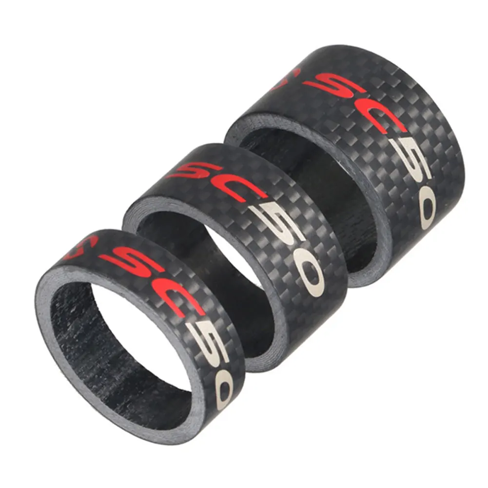 

3Pcs Carbon Fiber Bike Headset Spacer Bicycle Front Fork Washer For MTB Bike Headset Stem Bicycle Wrist Group Free Shipping
