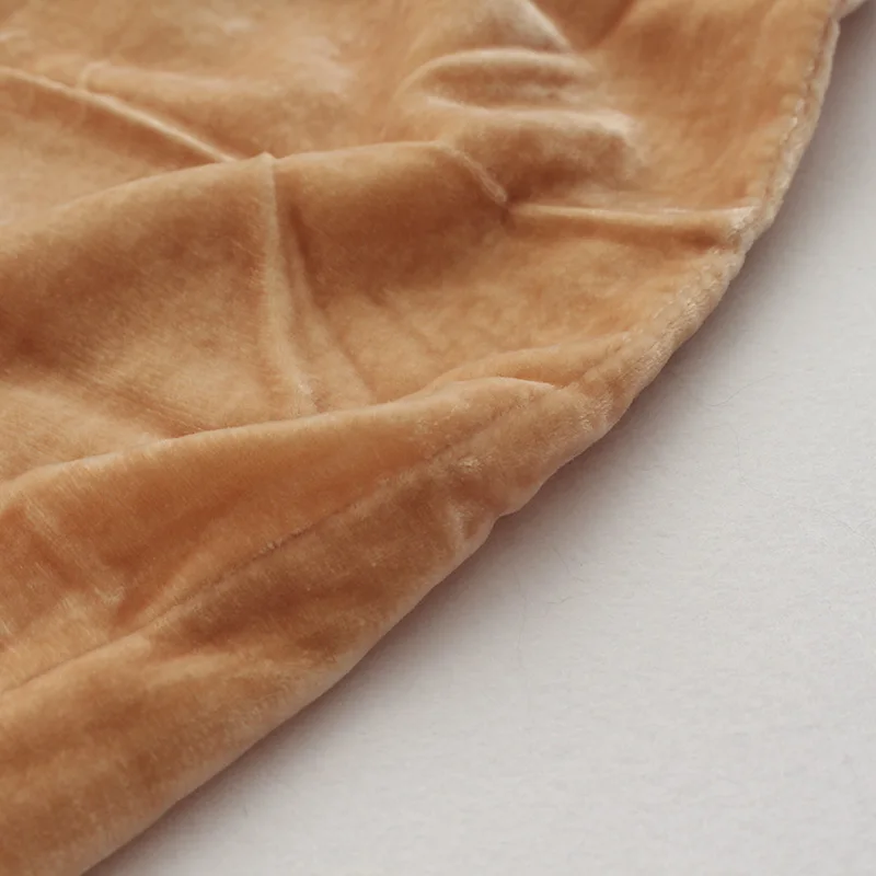 solid color 100% natural silk crinkled velvet scarves with tassel women winter warm soft scarf double-layer luxury high quality |