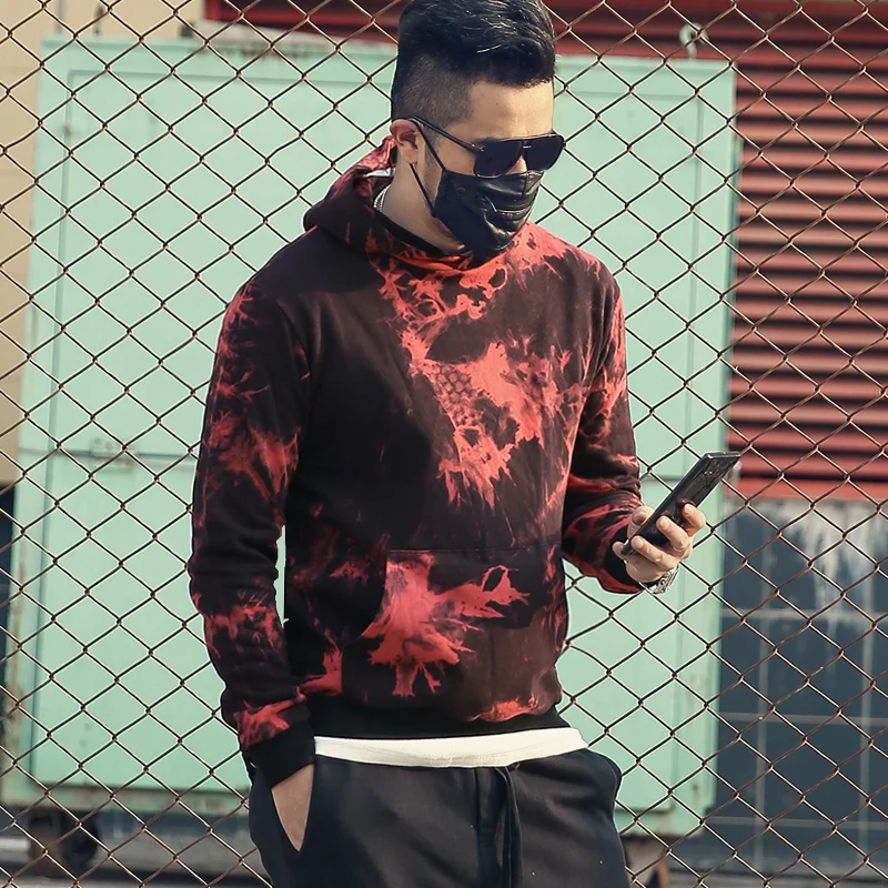 Осенняя мужская толстовка с капюшоном уличная одежда модная длинными рукавами и