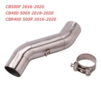 slip for honda cbr500r cbr400 cb500f 2016 2020 motorcycle exhaust mid link connect pipe cb400 cb500x 2018 2020