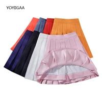 fashion women skirts elastic high waist female pleated skirt summer casual ladies girls dance skirt kawaii woman mini skirts