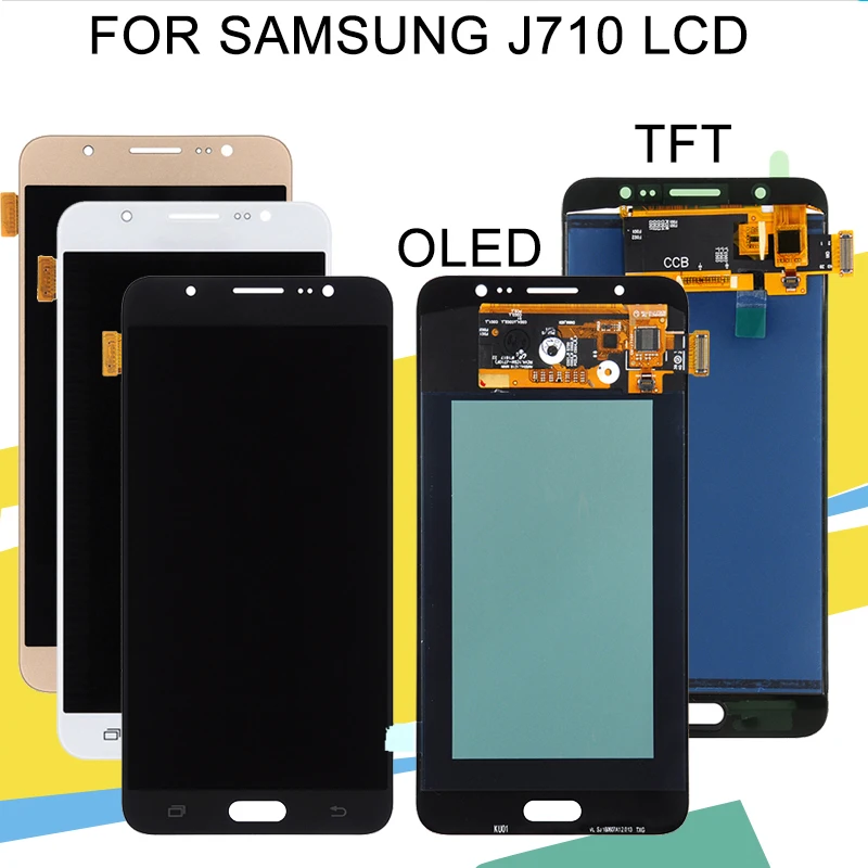 Регулируемый HH J710F J710 ЖК дисплей для Samsung Galaxy J7 2016 с сенсорным экраном дигитайзер
