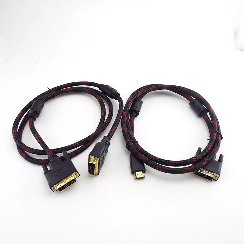 1 5 м совместимому с HDMI к DVI кабель DVI-D 24 + Pin адаптер Кабели для ЖК-дисплей DVD HDTV 1080P 3D