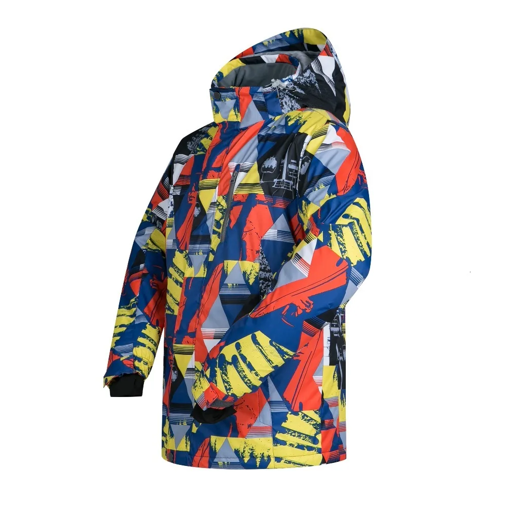 Мужские лыжные куртки ветрозащитная Водонепроницаемая термокуртка с капюшоном