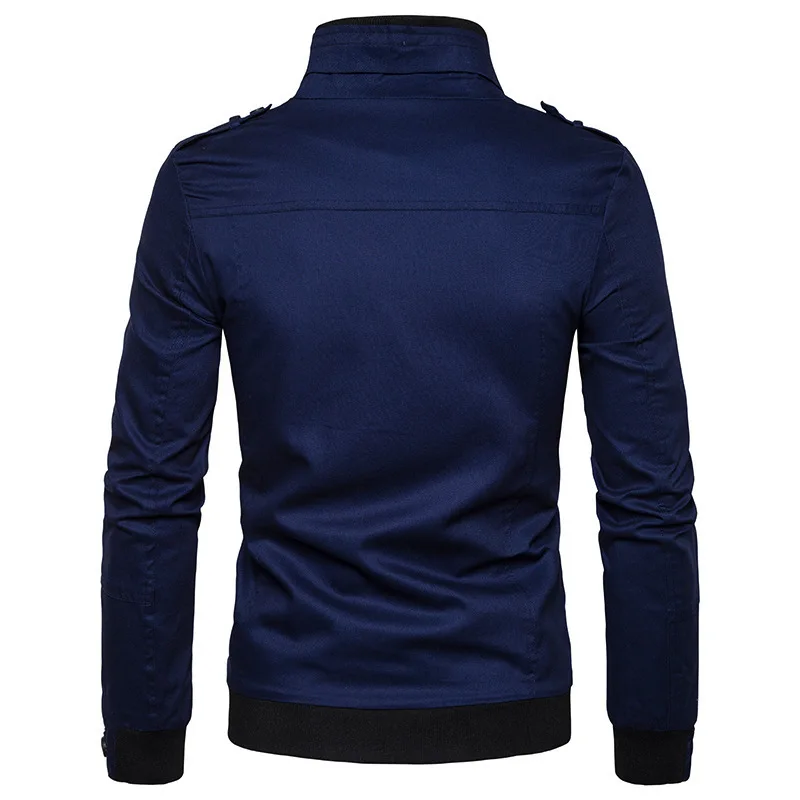 

Spring and Autumn men's vertical collar cotton wash jacket flying jacket man