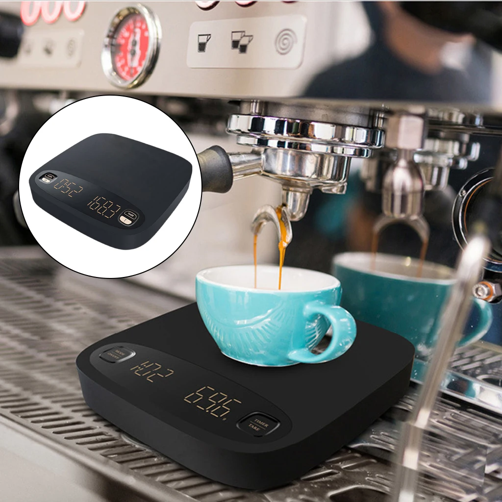 

Coffee Scale Timer For Pour Over, Drip, Espresso Coffee, 2KG, 0.1G Accuracy