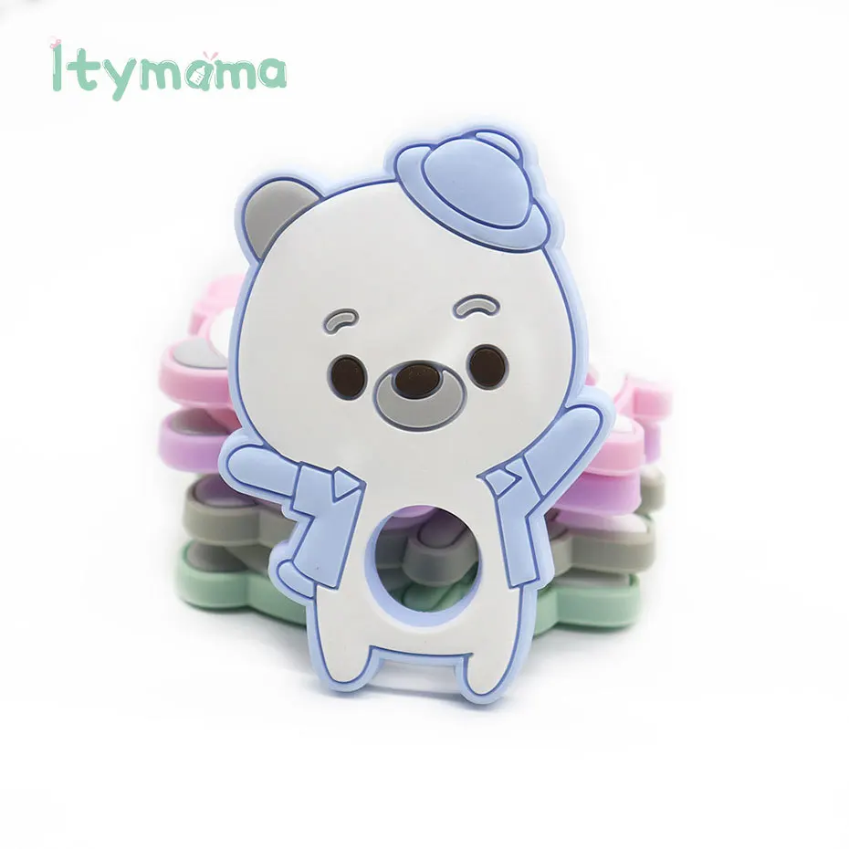 Mordedor de silicona para beb&eacute;, juguetes de dentici&oacute;n con forma de Animal de dibujos animados, regalos de navidad-1