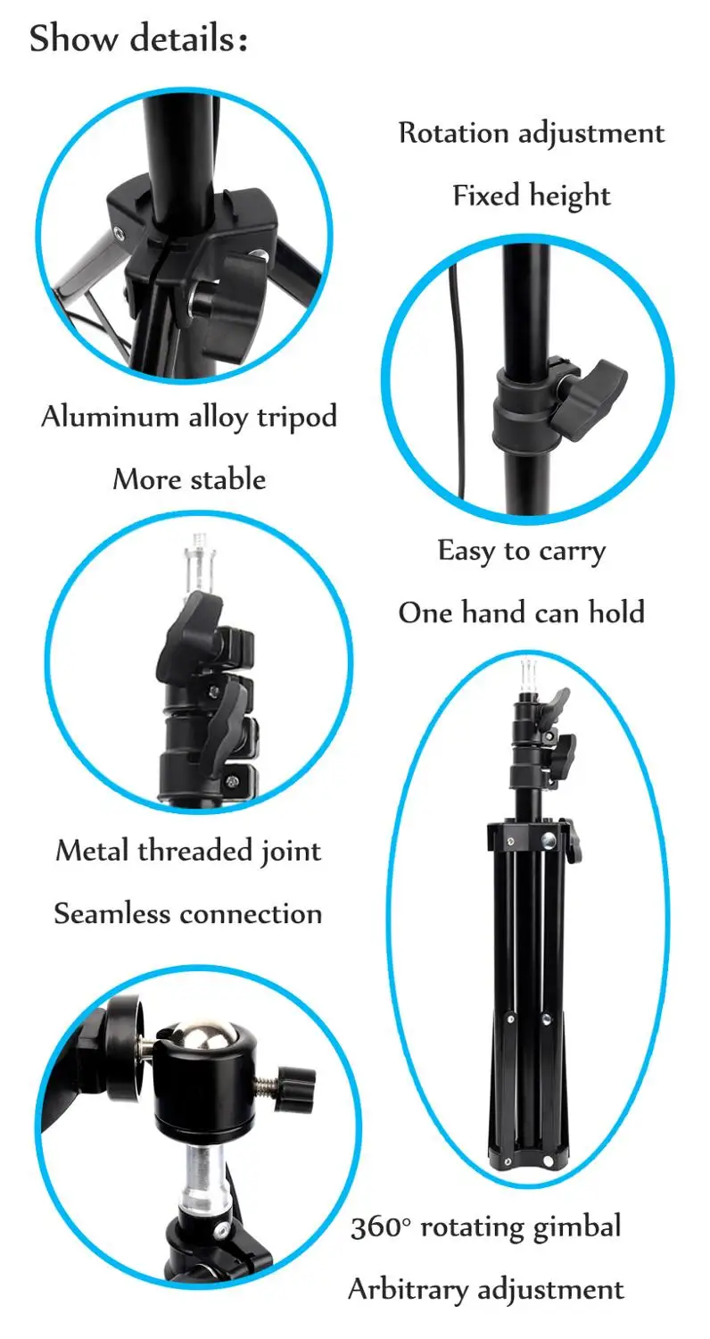 Освещение для фотосъемки камера светодиодный селфи кольцо свет 16 дюймов 3200 5500K