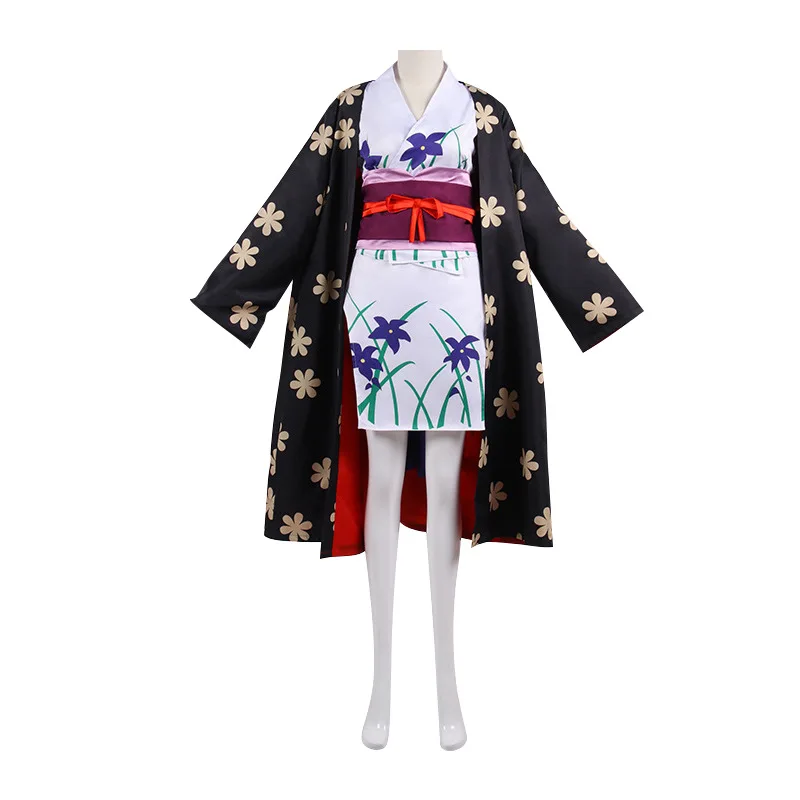 

Anime One Piece Cosplay Nico·Robin Costume Uniform Kinomo Halloween Suit
