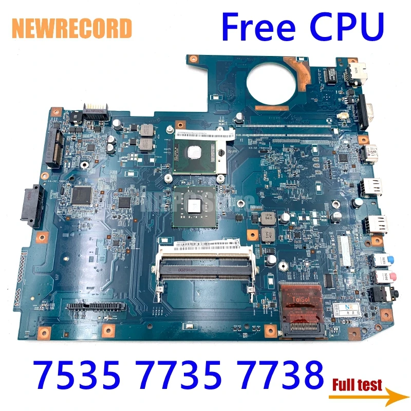 For Acer Aspire 7735 7738 MBPC601001 MB.PC601.001 48.4CD01.021 Laptop Motherboard Without GPU Slot Free CPU Main Board