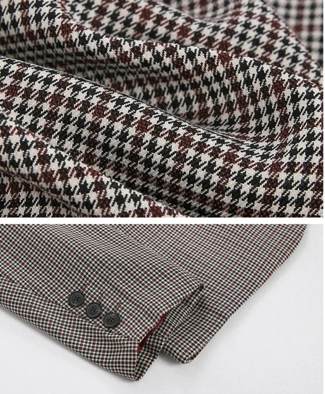 

IEFB Men's Wear Spring Vintage Plaid Suit Coat Korean Trendy Loose Single-breasted Casual Blazers For Male High Quality 9Y3444