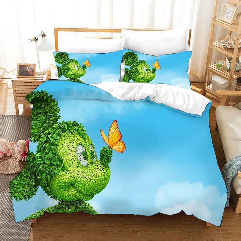 Twin size cheaper bedding set for kids bed decor double quilt covers king 3pcs home textile free shipping mickey mouse promotion | Дом и сад